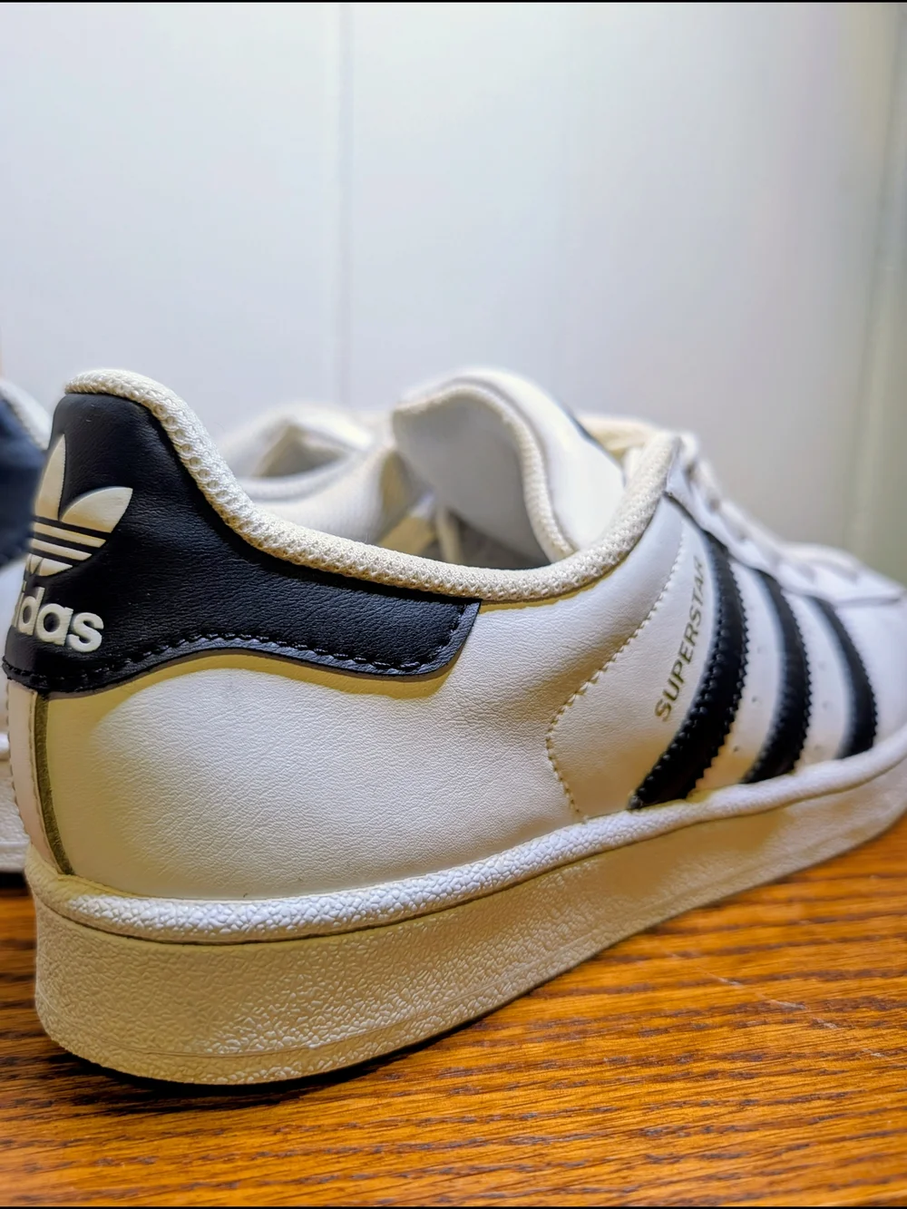 Adidas Superstar White & Black Leather Sneakers